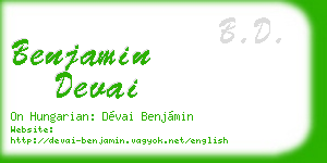benjamin devai business card